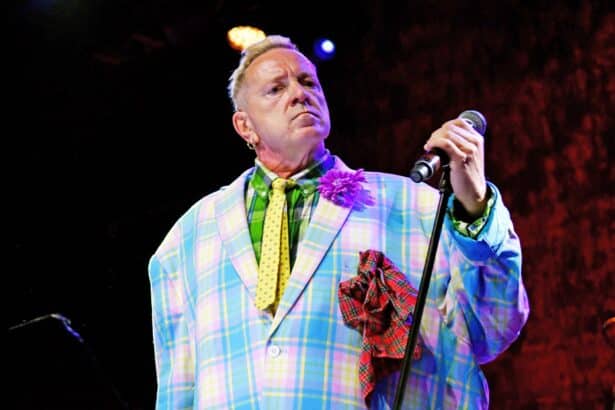 John Lydon backstage at Masked Singer show before PiL album recording