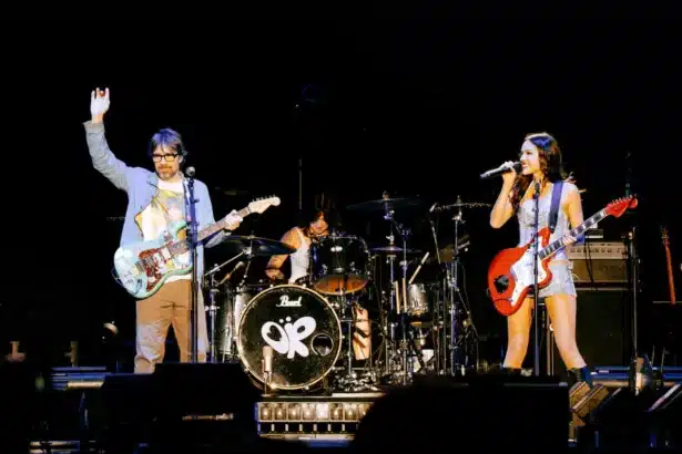 Olivia Rodrigo performing with Weezer at Lollapalooza 2025 live set