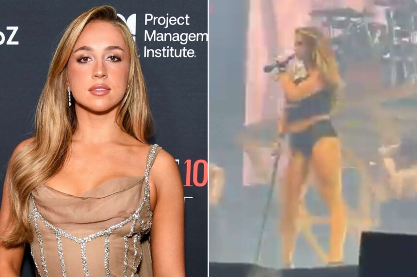 Tate McRae τραγουδά live στο Austin με ανάποδο μικρόφωνο – viral στιγμιότυπο