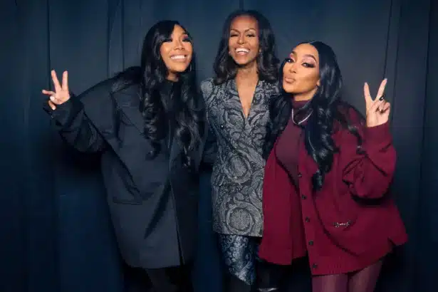 Michelle Obama και Michelle Williams backstage στο The Boy Is Mine Tour