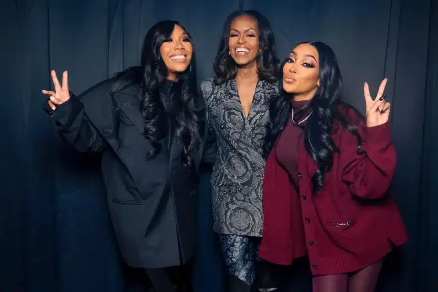 Michelle Obama και Michelle Williams backstage στο The Boy Is Mine Tour