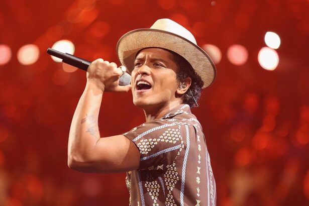 Bruno Mars performing I Just Might live during The Romantic era