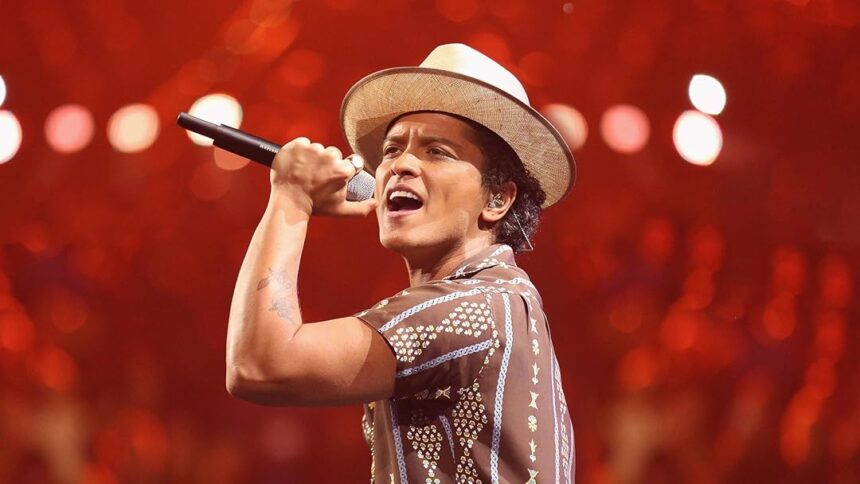 Bruno Mars performing I Just Might live during The Romantic era