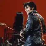 Elvis Presley on stage during his 1968 comeback TV special